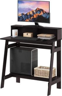 Furinno Simplistic Ein Rahmen-Computertisch, PC-Tisch, Bürotisch, Dunkle Walnuss, 80. 3 (Breite) x 90. 4 (Höhe) x 45. 5 (Tiefe) cm