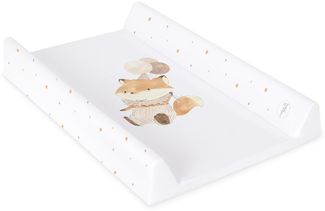 Ceba Baby® Wickelauflage Wickelunterlage - 2 Keil Wickelmulde fürs Babybett 70x50 cm - Wickeltischauflage mit OEKO-TEX® Standard 100 - Made in EU - Wasserdicht und Abwaschbar - Fuchs mit Luftballon