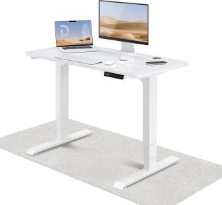 Höhenverstellbarer Schreibtisch - Höhenverstellbar Elektrisch mit Flüsterleisem Dual-Motor & Touchscreen - Hohe Tragfähigkeit - Stehtisch von Desktronic, Weiß + Weiß, 120x60 cm