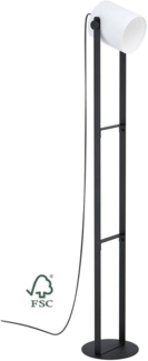 Eglo 43429 Stehleuchte HORNWOOD 1 weiß, schwarz L:21,5 H:139,5cm mit Kabelschalter