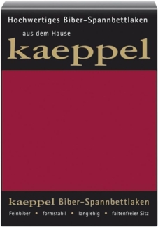Kaeppel Biber Spannbettlaken Einfarbig Karmin 180x200 cm - 200x200 cm