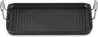 Le Creuset Grillplatte mit Rillen, Aluminium schwarz, 34 x 25 x 2 cm