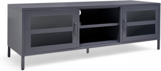 Metall Sideboard TV Regal Lowboard Fernsehtisch Manchester 150x45x50cm grau