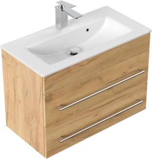 Badmöbel Mars 700 SlimLine SoftClose eiche gold : Eiche Gold