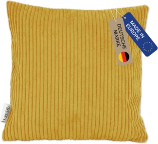 Lycce Dekokissen Kissenbezug aus trendigem Cordstoff (50x50cm), senf gelb