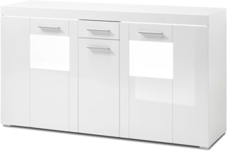 Sideboard Crucero in weiß Hochglanz 144 cm