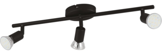 Eglo 32431 Spotleuchte BUZZ-LED GU10 3X2,8W Stahl schwarz L:48,5cm B:6,5cm schwenkbar