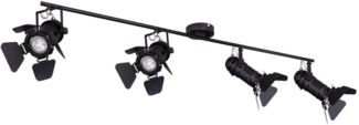 LED Deckenleuchte, Spots beweglich, schwarz, L 125 cm