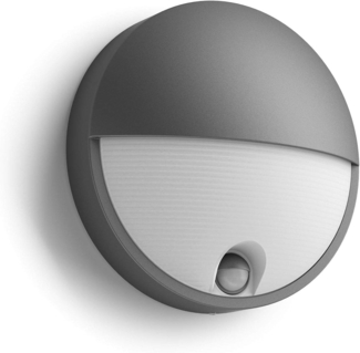 Philips myGarden LED Capricorn Wandaußenleuchte mit Bewegungssensor, 6W, Grau