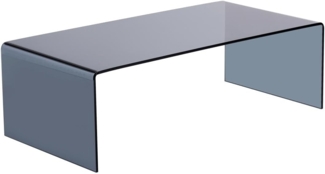 Vente-unique - Couchtisch - gebogenes getöntes Sicherheitsglas - Schwarz - ALONZO