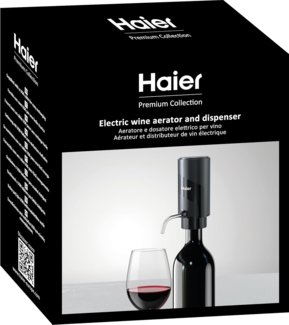 Haier Elektrischer Weinbelüfter & Dosierer, 2 in 1, verbesserte Aromatisierung und Frische, Servieren Sie mit Geschwindigkeit und Perfektion, perfekte Geschenkoption für Weinliebhaber