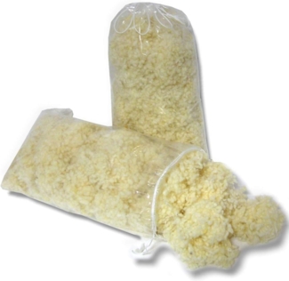Meivita Kissenfüllung 2x Merino Schafschurwollkugeln Nachfüllpack mit je 150 Gramm