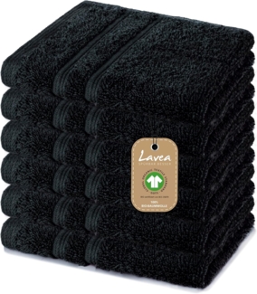Lavea Seiftuch Bali, 30x30 cm aus 100% Bio-Baumwolle, einzigartig weiche Seiftücher mit Aufhänger (Set, 6-St), hochwertige und nachhaltige Premium Waschlappen - schonende Reinigung