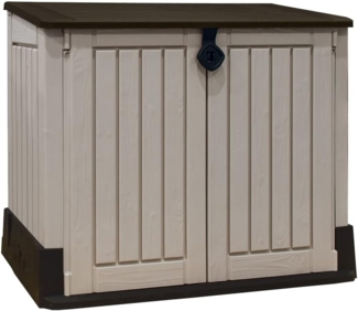 Keter Store-It Out Midi Gartenlager aus Kunststoff, Schuppen, Beige und Braun, 130 x 74 x 110 cm 17197253