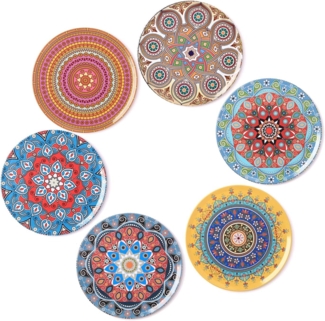 BOHORIA Getränkeuntersetzer BOHORIA® Premium Design Untersetzer (6er Set) - (rund, 9cm), Natur-Kork