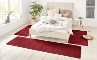 Bettumrandung Nasty Floor | Bettvorleger 3er Set - rot - 70x140/70x140/70x240 cm