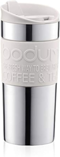 Bodumtravel mug Thermobecher aus Edelstahl (Doppelwandig, Spülmaschinengeeignet, 0,35 liters) off White