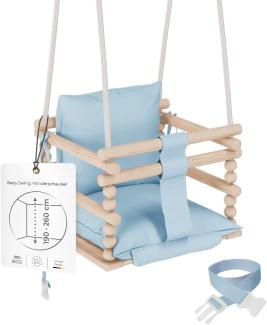MAMOI® Babyschaukel Holz | Indoor Babyschaukel | Kinderschaukel Indoor | Babyschaukel 3 in 1 + SICHERHEITSGURT | Holzschaukel Baby | Kleinkindschaukel | Kinderschaukel Holz | CE | 100% ECO | Made in EU