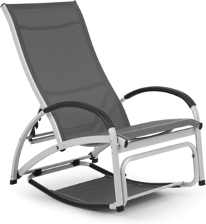 Beverly Wood Sonnenliege Schaukelstuhl Aluminium grau Grau
