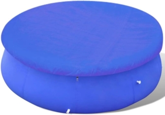 vidaXL Poolabdeckung rund, PE blau, 540 cm