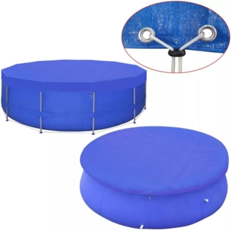 vidaXL Poolabdeckung rund, PE blau, 540 cm