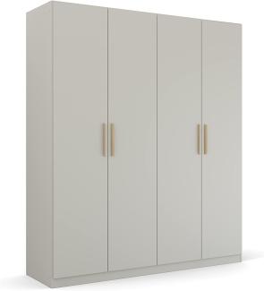 Rauch Möbel Skandi by Quadra Spin Schrank Drehtürenschrank, Grau, 4-trg, inkl. 2 Kleiderstangen, 2 Einlegeböden, BxHxT 181 x 210 x 54 cm
