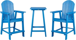 Bistro Set ADIRONDACK Blau