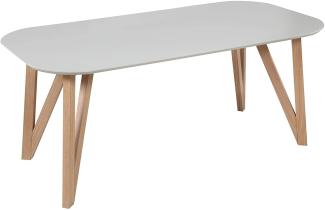 SalesFever Esstisch 180 x 90 x 76 cm grau Eiche MDF, Holz