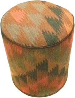 Sonderform,XS / 80 cm Ø Rund & kleiner,Mehrfarbig,Patchwork,Schurwolle,Afghanistan