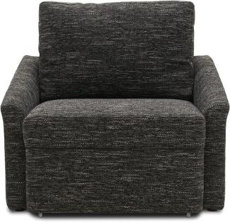 DOMO. collection Relax Sessel | Dauerschläfer Boxspring Sofa mit Schlaffunktion | Schlafsessel Gästebett Schlafsofa | 108 x 96 x 86 cm | schwarz