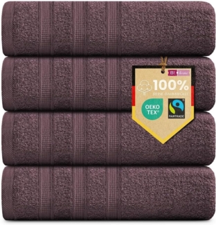 B!HOME Handtücher Set Saunatücher, Duschtücher, Gästehandtücher 100% Baumwolle, (Spar-Set, 4-St), flauschig saugfähig Frottee weich