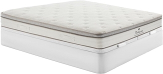 Vente-unique - Bett-Set 180x200 cm - Bettkasten Weiß + Taschenfederkernmatratze 7 Zonen + TPE - 28 cm - ONEBIA von PALACIO
