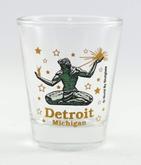 Detroit Michigan The Spirit Of Detroit Shot Glass by World By Shotglass