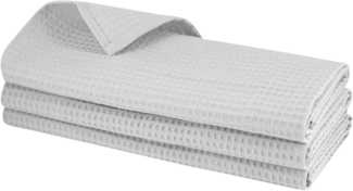 Engelland Geschirrtuch Poliertuch, (Vorteils-Set, 3-tlg, Waffel-Pique), 100 % Baumwolle, integrierte Aufhängeschlaufe, 70 x 50 cm