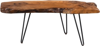 HomeTrends4You Tallus Couchtisch, Holz, Teak, 100 x 40 x 40 cm