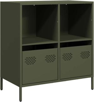 Sideboard Olivgrün 68x39x73,5 cm Kaltgewalzter Stahl 851362