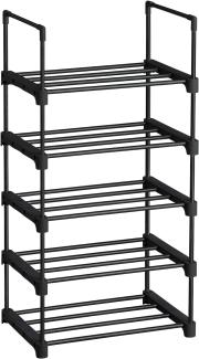 Schuhregal 45 x 30 x 89,5 cm Schwarz