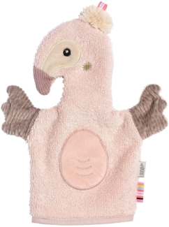 Fehn Waschhandschuh Flamingo Lazy, Crazy & Pink Rose