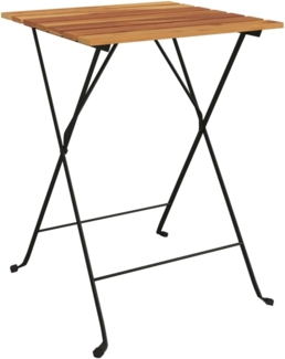 vidaXL Bistrotisch Klappbar 55x54x71 cm Massivholz Teak und Stahl 319978