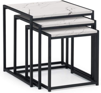 Julian Bowen Tribeca Satztische, weißer Marmoreffekt