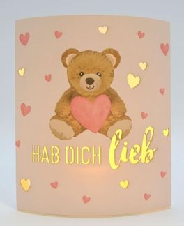 Deko Lampe Leuchte Batterie Poesielicht für Dich la vida Geschenk Teddy 6293891