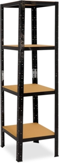 shelfplaza BLACK 180 x 30 x 30 cm Schwerlastregal in schwarz mit 4 Böden und 175 kg Traglast pro Boden