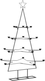 vidaXL Metall-Weihnachtsbaum für Dekorationen Schwarz 140 cm 4018964