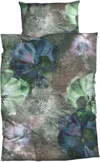 Traumschlaf Satin Bettwäsche Freda grün petrol|135x200 cm + 80x80 cm