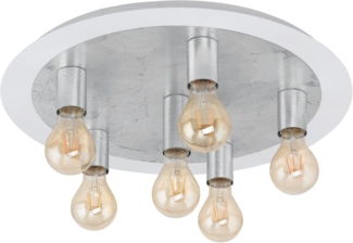 EGLO PASSANO LED Deckenleuchte weiß, silber 6xE27