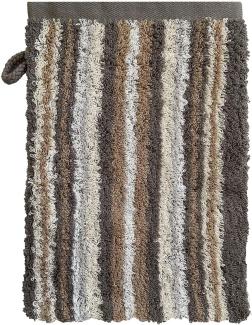 Ross Handtücher Sinfonie Multicolor Streifen 4019 | Waschhandschuh 16x22 cm | taupe