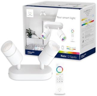 Müller Licht tint 2er LED Spot Nalo weiß 20x9 cm weiß RGBW Smart Home