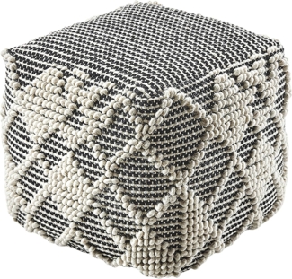 Kobolo Sitzwürfel Sitzpouf Pouf RAJA aus Baumwolle - mit Muster (1 Stück)