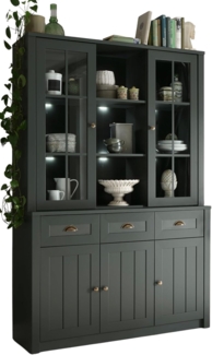 Buffetschrank Forres in grün Landhaus 130 x 196 cm