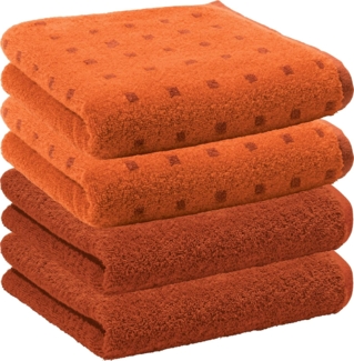 Erwin Müller Handtuch Handtuch "Sigmaringen" 4er-Pack, Frottier (4-St), Walk-Frottier Uni